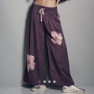 Anthropologie Track Style Nerve Tap Wide-Leg Pants by Daily Practice Size Small